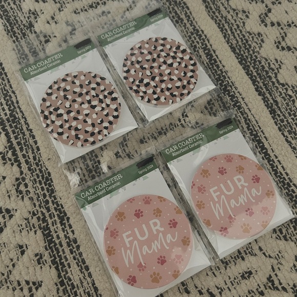 Animal Print Car Coaster, 2 Pack- NIP - Picture 4 of 6